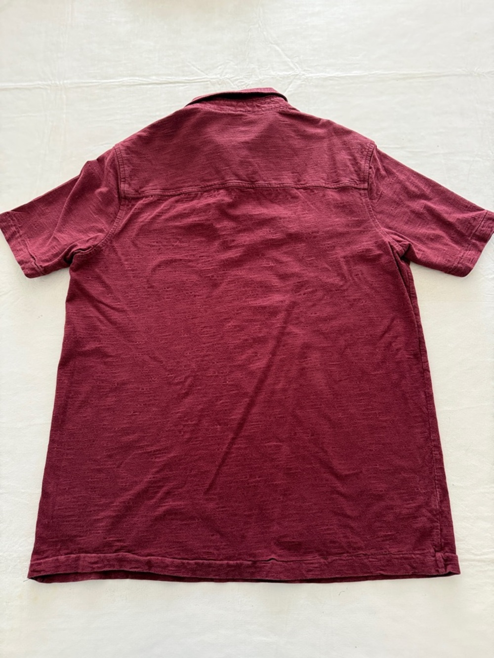 Sonoma Men's Burgundy Short-Sleeve Polo with Dual Chest Pockets Size L - Picture 5 of 10